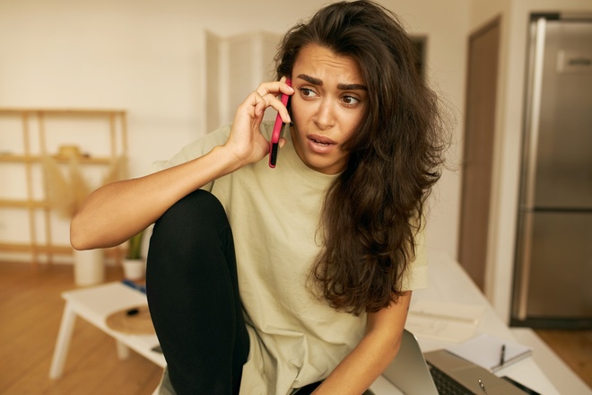 Woman-homeowner-on-the-phone-looking-upset Woman-homeowner-on-the-phone-looking-upset
